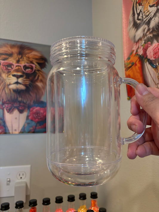 Mason jar acrylic 24 oz cup